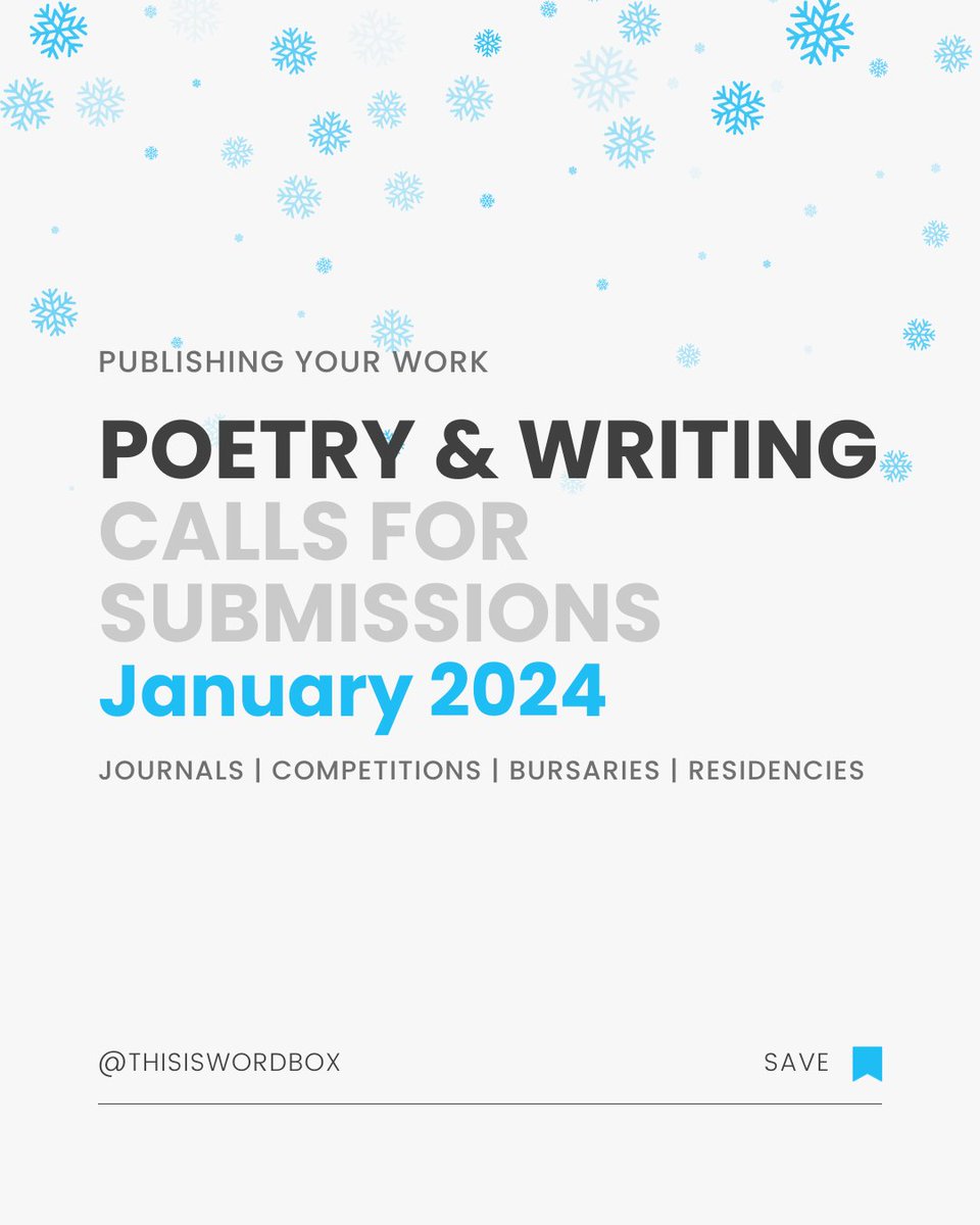 📢 MID-MONTH SUBMISSIONS ALERT! 📷 12 lit. journals, comps & residencies closing today/this week incl. @GuernseyLitFest @InkSweatTears @PalettePoetry @RagaireMagazine & more. Don't miss out! + Pls support the monthly list in 2024 with a small donation! thisiswordbox.com/wordbox-blog/w…