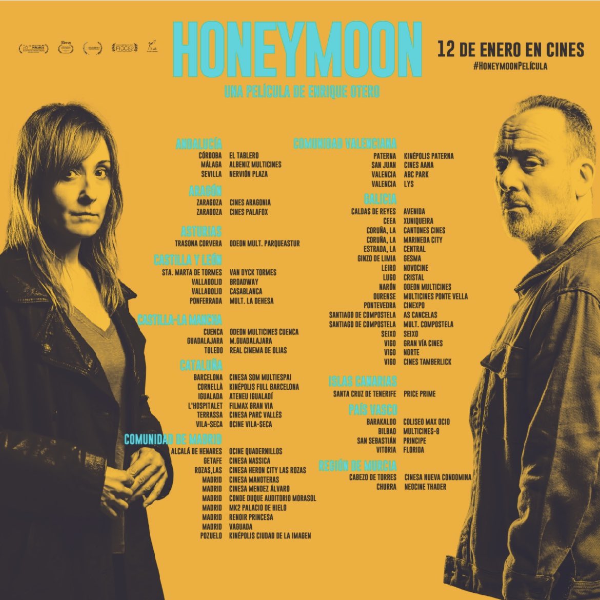 HoneymoonPeli's tweet photo. Listado de cines donde puedes ver Honeymoon! https://t.co/NxB5JY08OK