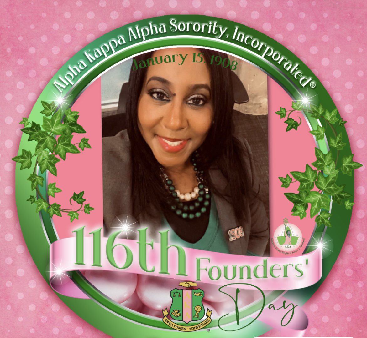 DrWandy823's tweet image. 🩷💚 Happy 116th Founders Day to MY Oh SO Pretty Phenomenal Women of Alpha Kappa Alpha Sorority, Incorporated! Cheers 🥂 to 116 Years of Sisterhood &amp;amp; Service to ALL mankind! WE are the Legacy of Excellence! WE Paved the Way! 💚🩷
🩷💚
 #AKA1908
#SoaringwithAKA 
#firstandfinest