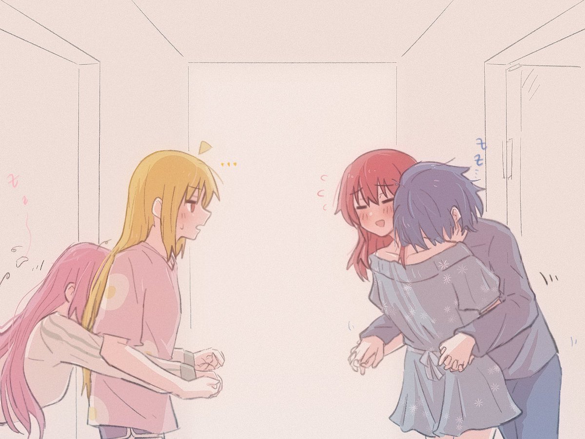 ぼ虹「#リョウ喜多 #ぼ虹 4人暮らし 朝弱いお2人」|ヤカゼ YKZのイラスト
