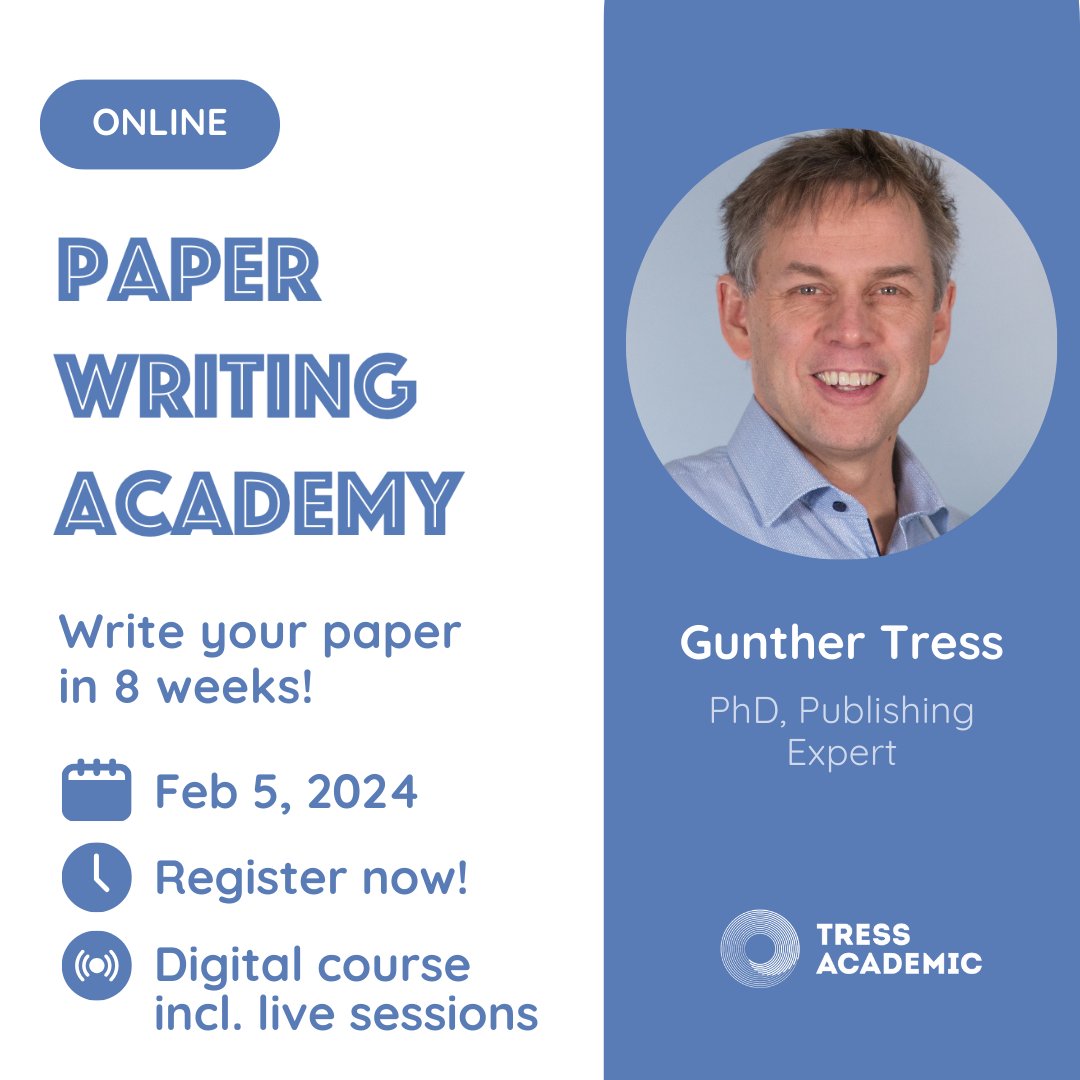 TressAcademic's tweet image. Announcing the 11th edition of our online paper-writing class: #PaperWritingAcademy. Dive into the world of int'l peer-reviewed journals with step-by-step guidance, live sessions, and comprehensive materials. The journey begins on Feb 5th, 2024. 
👉bit.ly/-PWA

#acwri