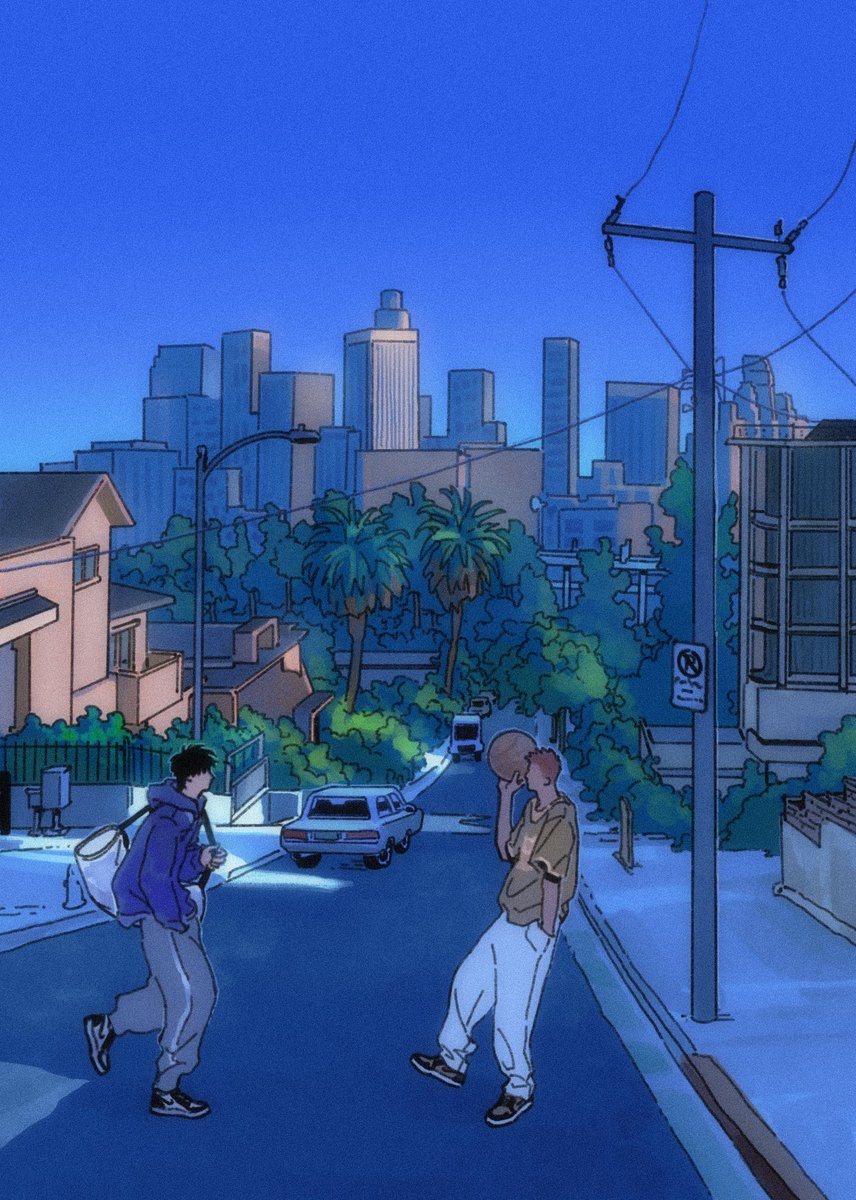 给@ FantasyVM3 (AO3) <吉屋不出租> 画的插图～^^

因为崂师傅说让我想画啥就画啥所以就擅自设定成住在离dtla不远的流花酱…💕