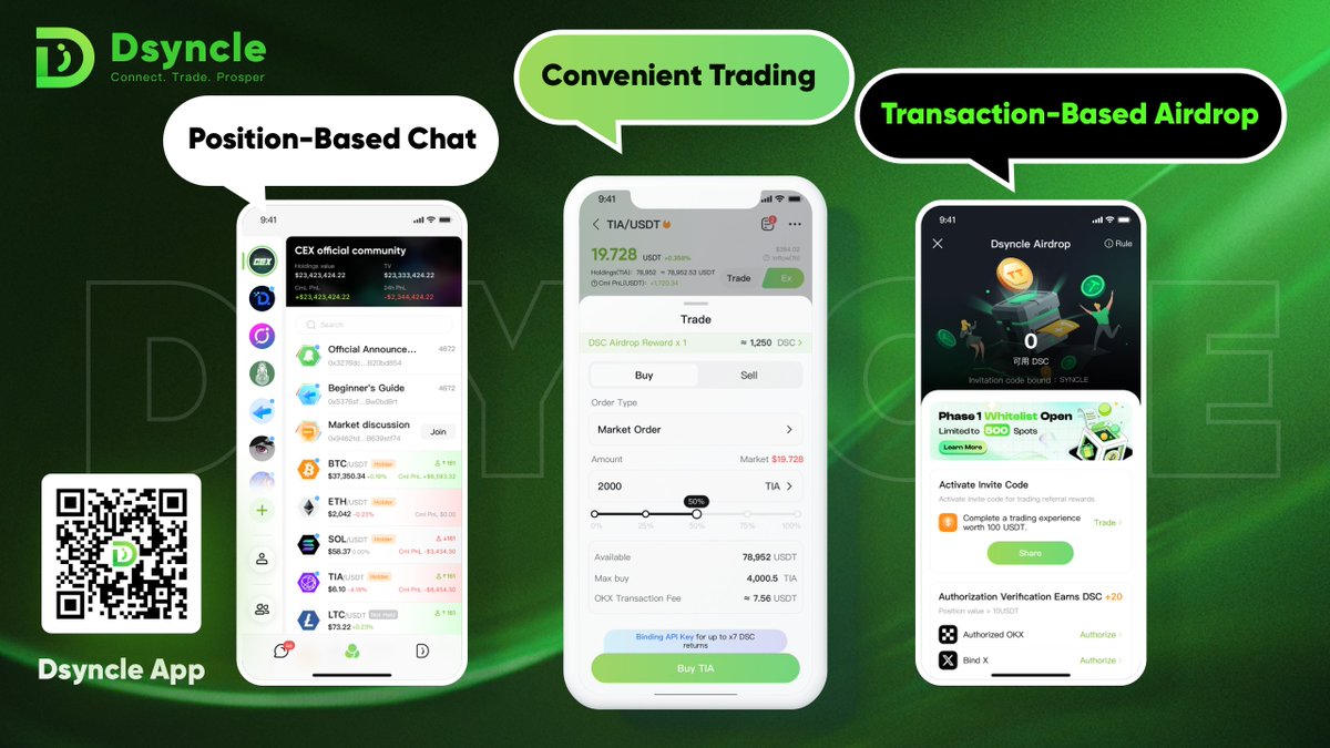 soex_io's tweet photo. 🚀 Exciting news! The new version of Dsyncle is now live.
🎉 Explore our latest features including registration #Airdrops , transaction #Airdrops , and more.
Join us in the 'X PLAN' and unlock new possibilities on Dsyncle! Check out the Airdrop page in the APP for details. Let's create value together.
#Dsyncle #Web3 #DSC
