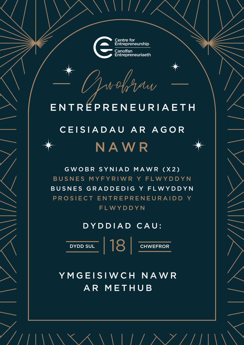 Applications now open for our Entrepreneurship Awards🏆 Ceisiadau nawr ar agor ar gyfer ein Gwobrau Entrepreneuriaeth🏆 cardiffmet.ac.uk/business/cse/P…