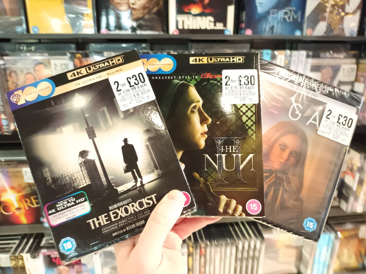 hmvBelfast's tweet image. Some excellent new horror additions to the 2 for £30 offer today
#Exorcist #Nun2 #RosemarysBaby #Hannibal #SleepyHollow #Megan #horror #horrormovies #uhd
@avocadoom89 @the4kCollectivE @4KFilme @UltraHDBluray @HDMOVIESOURCE