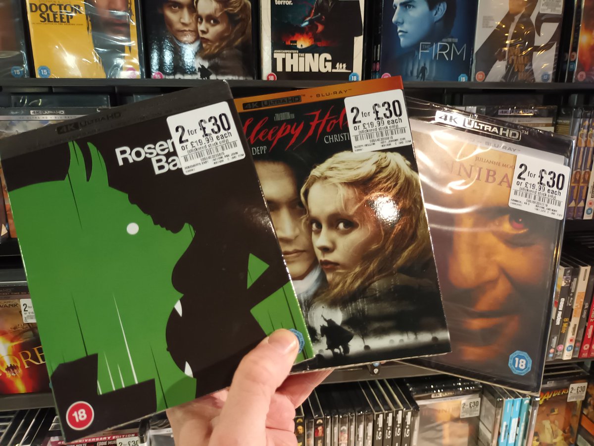 hmvBelfast's tweet image. Some excellent new horror additions to the 2 for £30 offer today
#Exorcist #Nun2 #RosemarysBaby #Hannibal #SleepyHollow #Megan #horror #horrormovies #uhd
@avocadoom89 @the4kCollectivE @4KFilme @UltraHDBluray @HDMOVIESOURCE