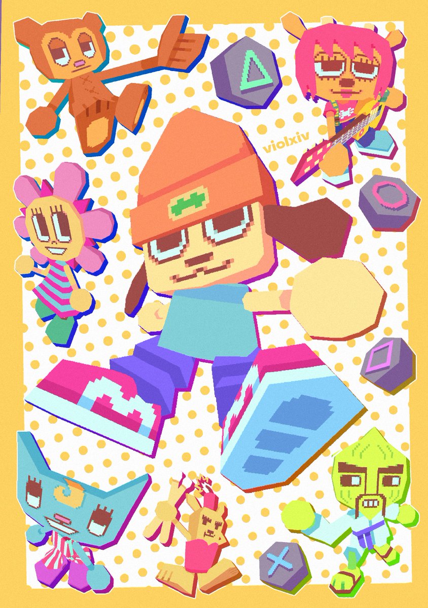vippori's tweet photo. I Gotta Believe! ✨🐸🎸

#parappa #lowpoly #psx https://t.co/M1fORLs6wd