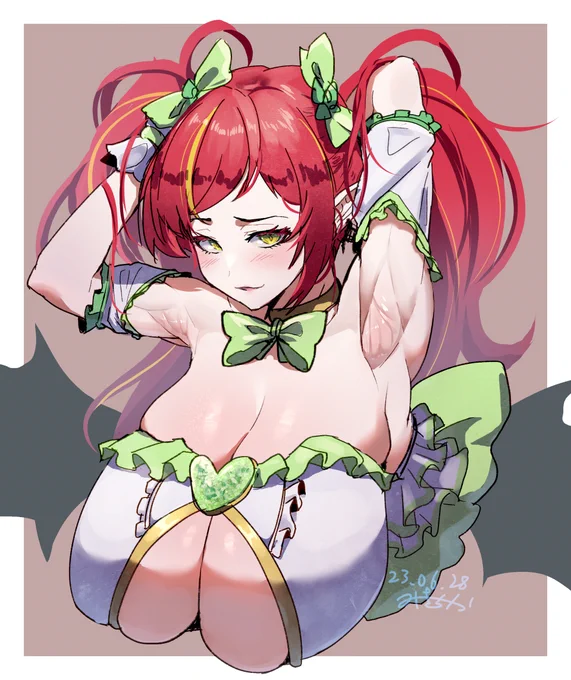 #あなたのデカパイ作品を見せてください 
普段から描いてます 