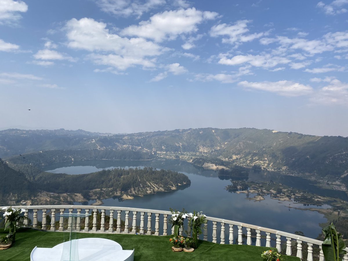 TayeAtske's tweet photo. A jewel of Nature under Ethiopian sky, Wonchi-Dandi crystal clear water, lush green grass, mountain high trees, 14th Century Church in the middle of the lake; blessed by elders deeply in love with nature and #Ethiopia  A breath taking beauty to be explored and admired. https://t.co/sCO96lM4fc
