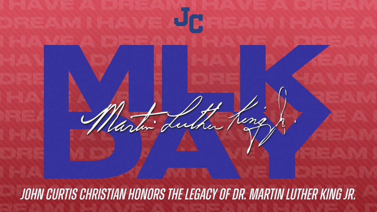 The John Curtis Patriots honor the legacy of Dr. Martin Luther King Jr. “The time is always right to do what is right.” ~ Dr. Martin Luther King Jr. #MLKDay #PatriotPower #BCFL
