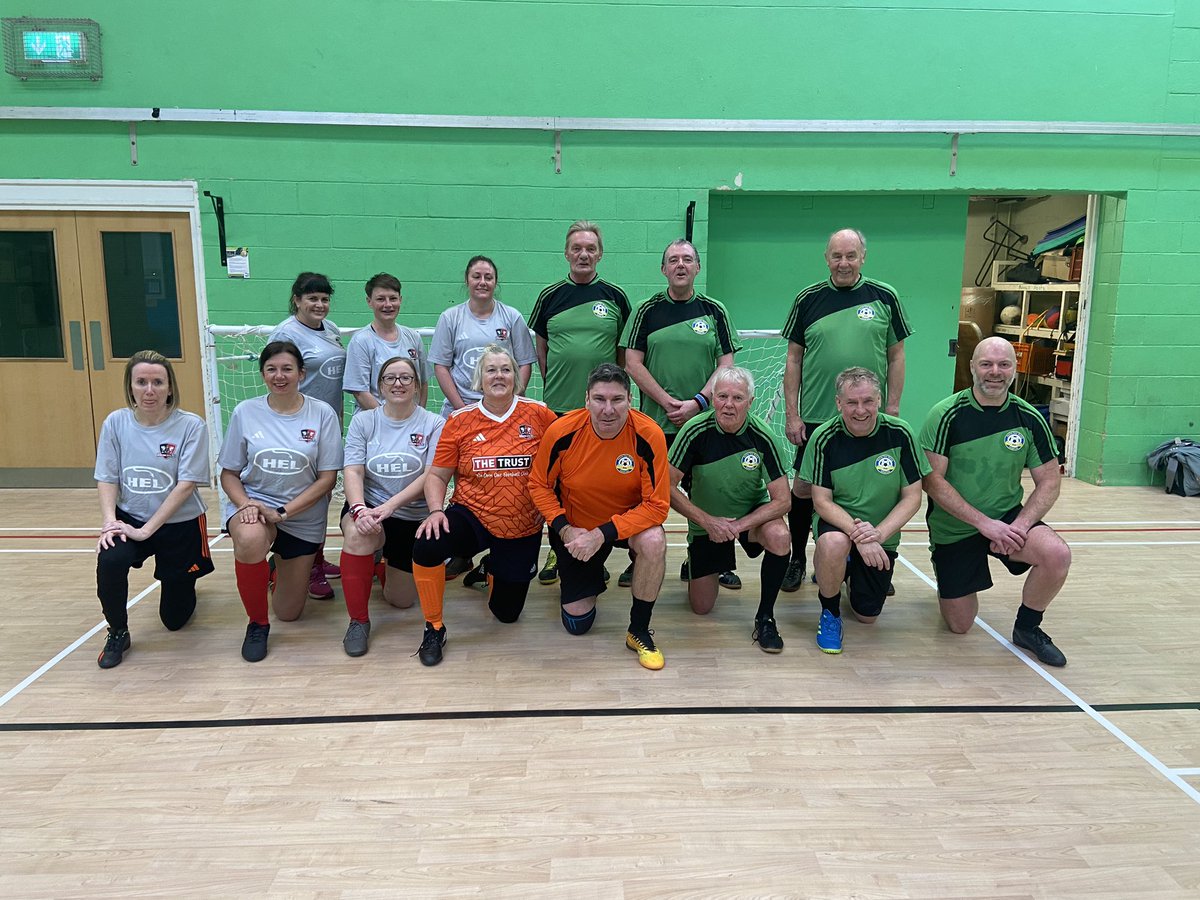 Always fun & hardwork indoors against the Hippos !  Using the walls ! We love it ! #ecct #womenswalkingfootball #exeter #devon #womeninsport