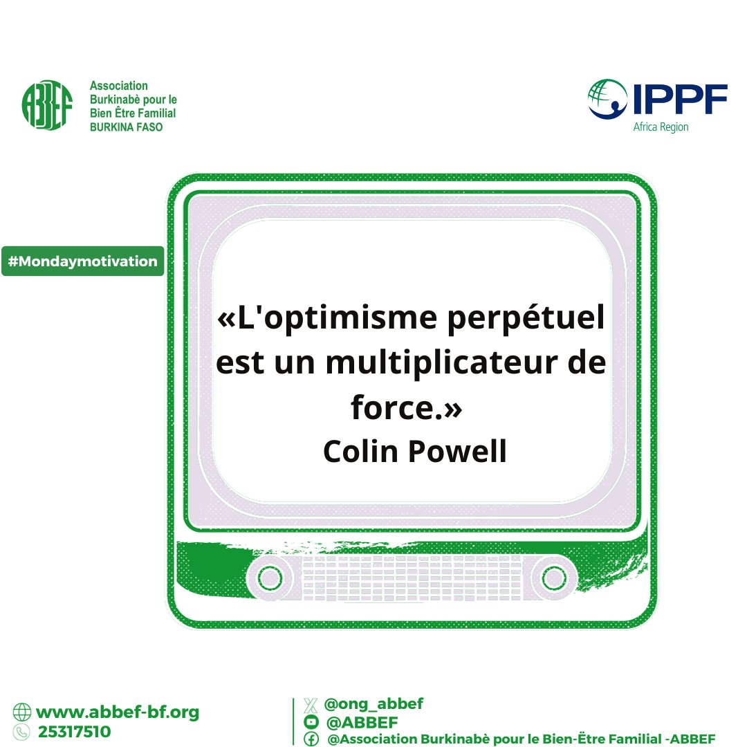 ong_abbef's tweet photo. #mondaymotivation 
Nous vous souhaitons une fructueuse semaine. 
@ippf @ong_abbef https://t.co/aNecCqn9Nt
