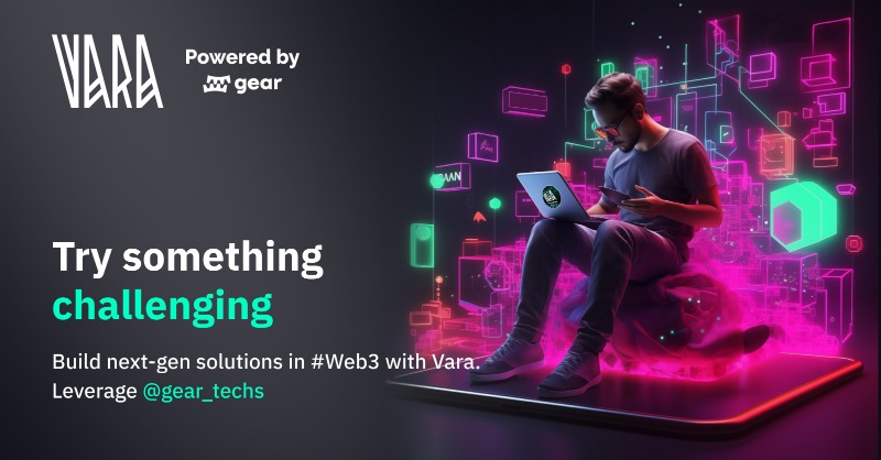 VaraNetwork's tweet photo. 💻  Are we still making the same 7 variations of an existing app in 2024 devs?

⚡️ Try something challenging. Build next-gen solutions in #Web3 with Vara. Leverage @gear_techs 

Follow @VaraNetwork &amp; help build the future of the internet.