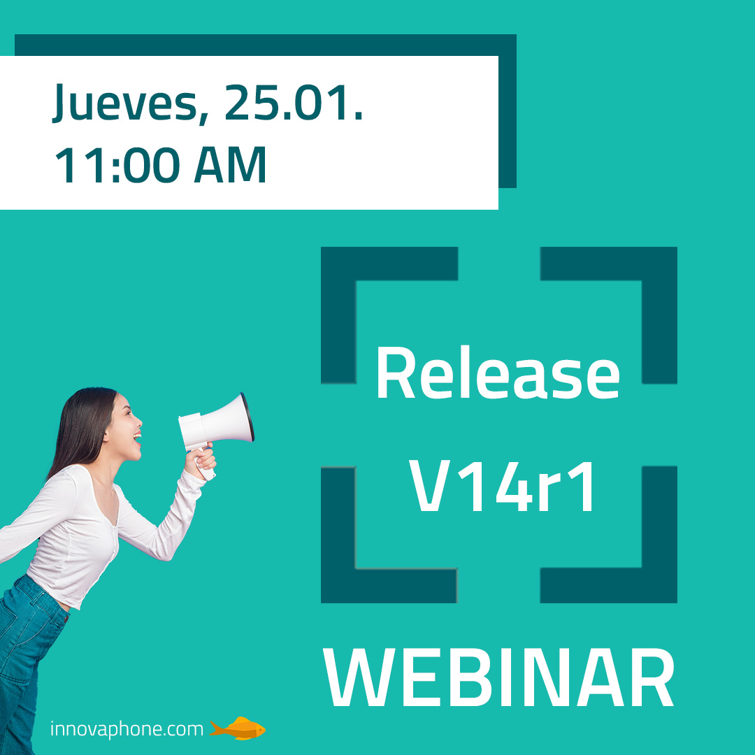 ¡No te pierdas el #Webinar #innovaphone: #lanzamiento #V14r1! Algunos de los temas en programa:
🔸Connect App 
🔸Contact Widgets App 
🔸Techassist App
🔸myApps Plugin for Virtual Desktops
🔸Search App 
🔸Connector for Let’s Encrypt App 
¡Inscríbete ahora! loom.ly/o9CcF08