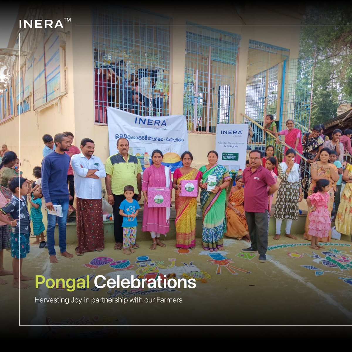 Inera_ag's tweet photo. In the spirit of #Pongal, Team INERA joined hands with over 2000 farmers in 15 heartwarming events, creating a tapestry of tradition and togetherness. These displays of warmth reaffirm our bond with our partner farmers &amp; ignite a sense of purpose and determination within us. https://t.co/LW5AENku7G