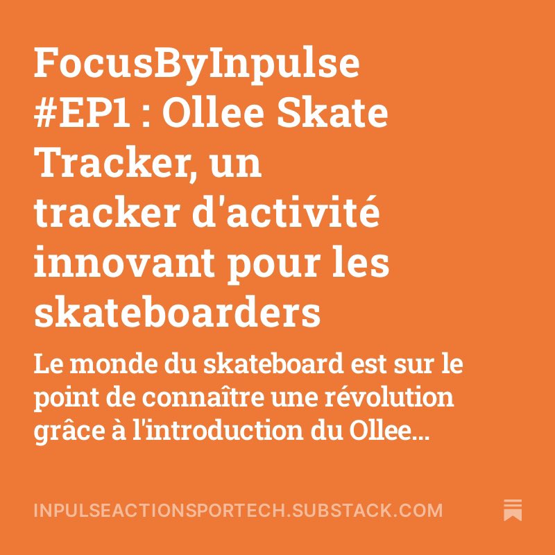 FocusByInpulse #EP1 : Ollee Skate Tracker, un tracker d'activité innovant pour les skateboarders

inpulseactionsportech.substack.com/p/focusbyinpul…