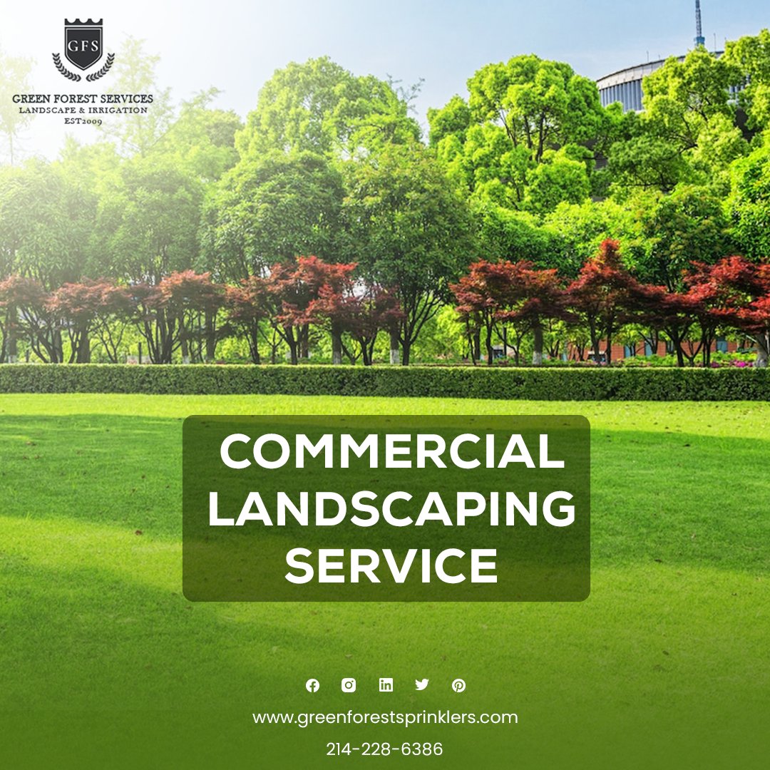 🌳🏢 Elevate Your Business Space with Green Forest Sprinklers! 💦🌿

Visit us to see how we can bring a touch of nature's beauty to your commercial property!

👉 greenforestsprinklers.com/commercial-lan…

#GreenForestSprinklers #ProfessionalLandscapingService #ResdentialLandscapingService