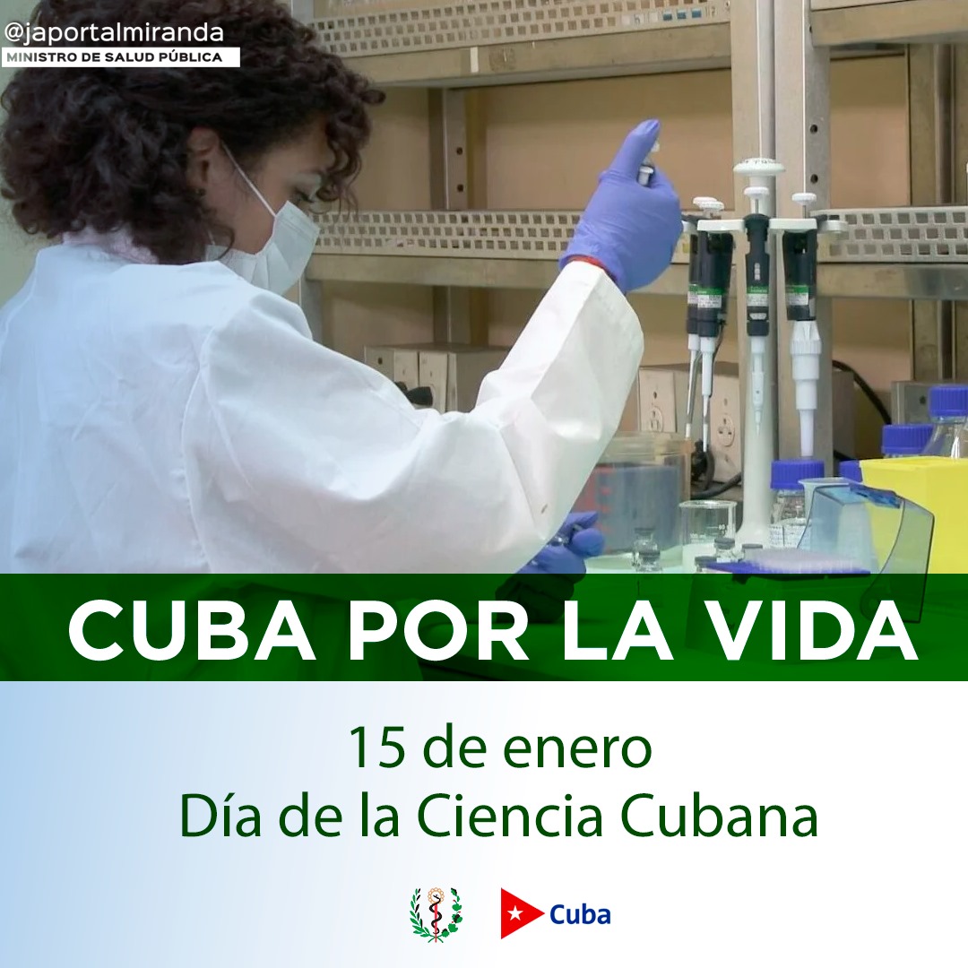 japortalmiranda's tweet photo. ¡Feliz #DíadelaCienciaCubana !🔬
En el Sistema Nacional de Salud Pública, la ciencia es guía y herramienta imprescindible para mejorar la salud y el bienestar de nuestra población. A las y los científicos cubanos, ¡Felicidades por su dedicación! 
🇨🇺 #CubaPorLaVida https://t.co/pQ4NsbxD8L