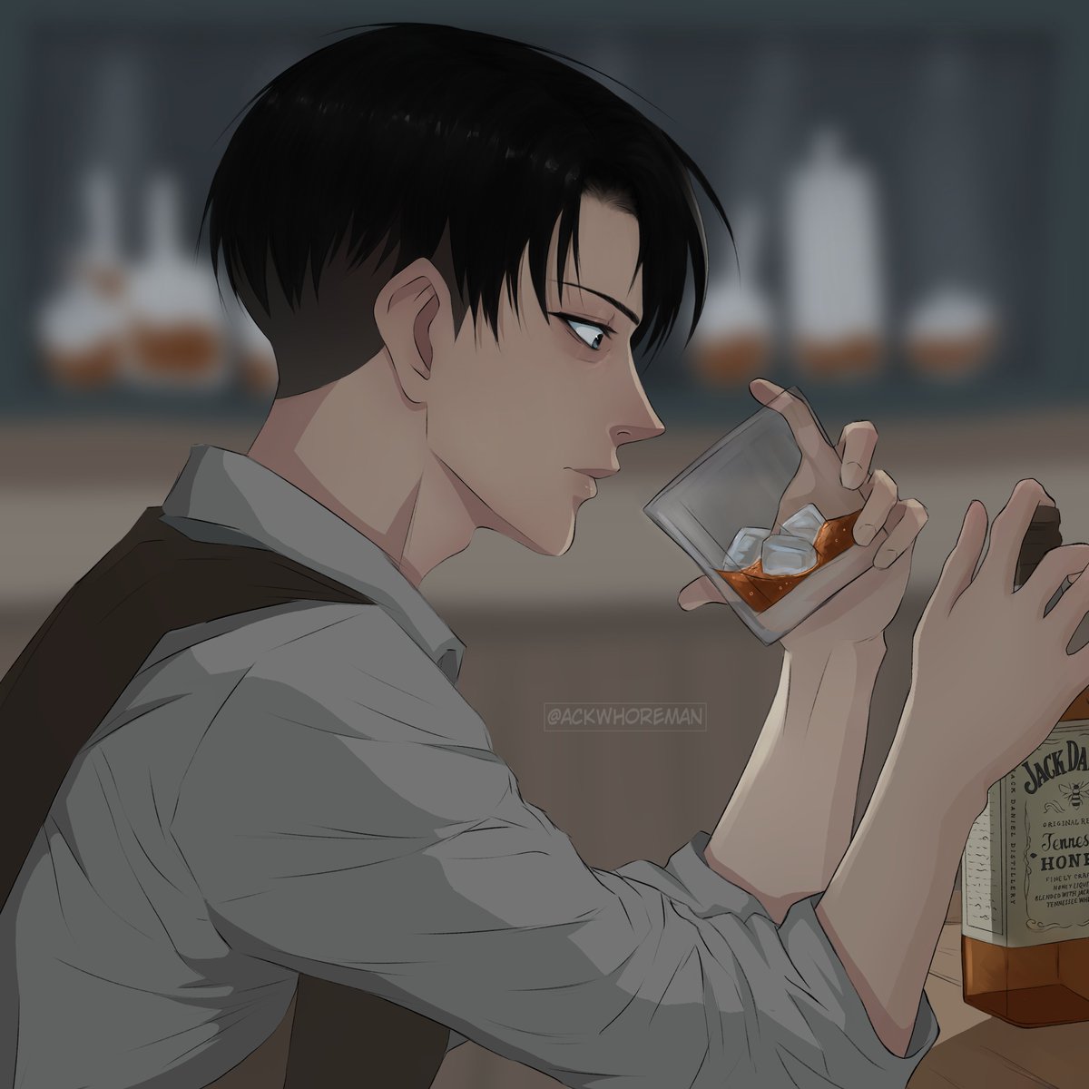 What do you think Levi would drink? I drew him with JD but I can also see him with a Dry Martini or something similar👀🍸
#leviackerman #aot #AttackOnTitan