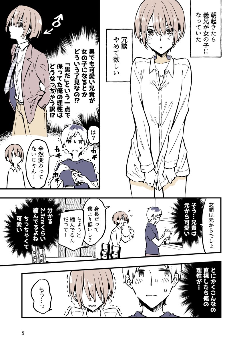 女の子になっちゃった兄貴が可愛い(2/2)再