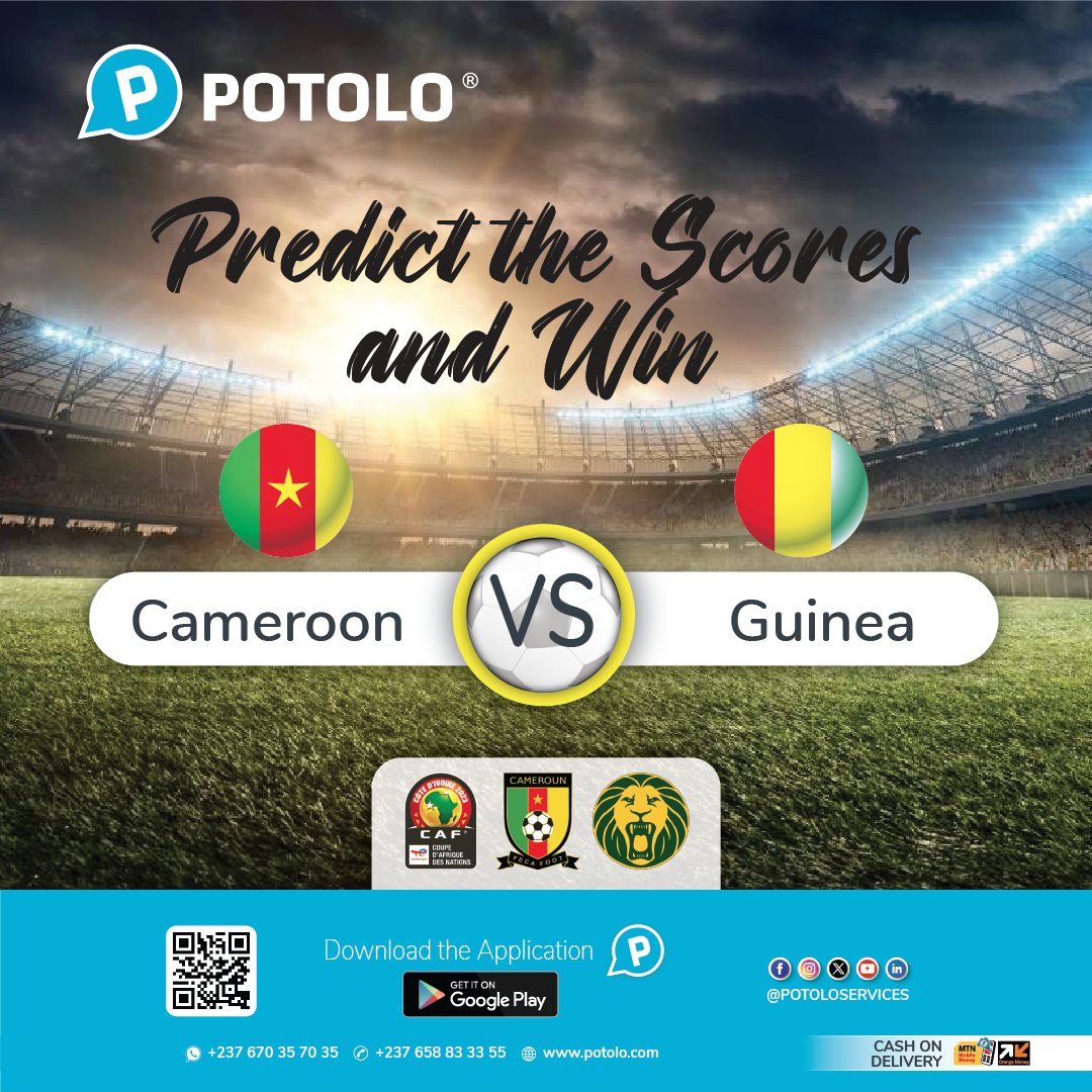 POTOLOSERVICES's tweet photo. #MatchDay #predictandwin
Comment below with your score guesses for a chance to win a FREE MEAL! And with #Potolo, everyone is a winner. Just by participating, win a giftcard worth 1000frs to get anything on the platform!!
Let the predictions begin!
https://t.co/hXo7FCfyD4 https://t.co/mKTQtuPuQZ