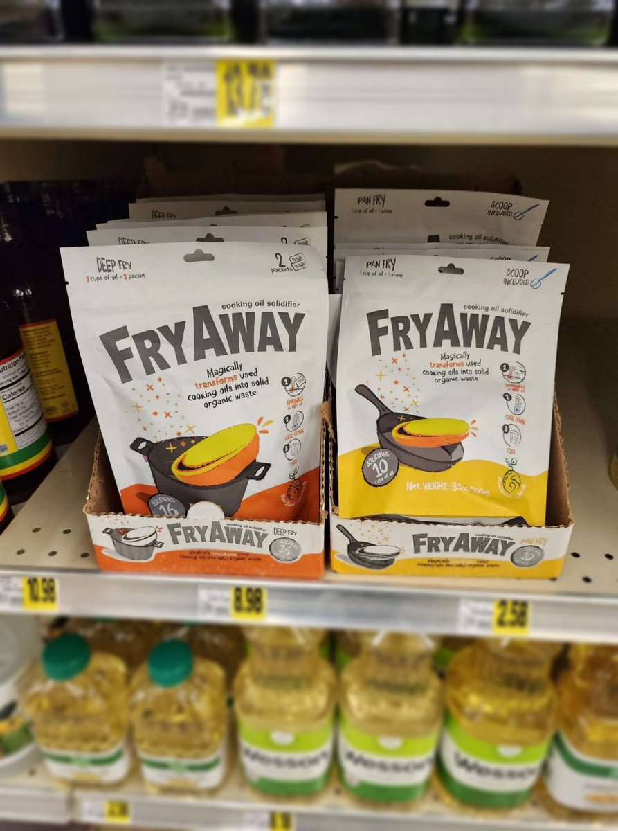 FryAway Pan Fry Waste Cooking Oil Solidifier Powder, Plant-Based