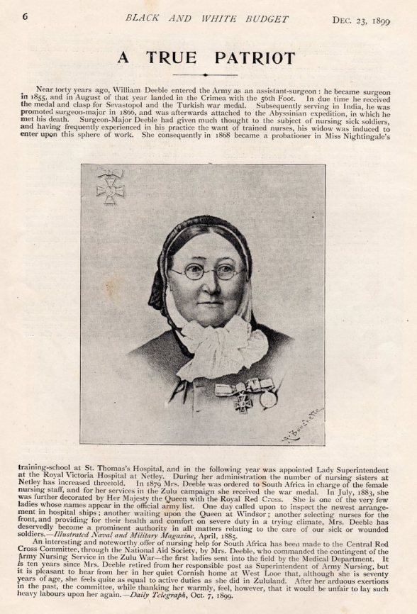 Jane Deeble was a Canadian-born nurse who was awarded the prestigious Royal Red Cross by Queen Victoria. What Wiki didnt mention was that Deeble suggested the idea of the medal in the first place! because nurses were not recognised. #NursesinRed en.wikipedia.org/wiki/Jane_Ceci…