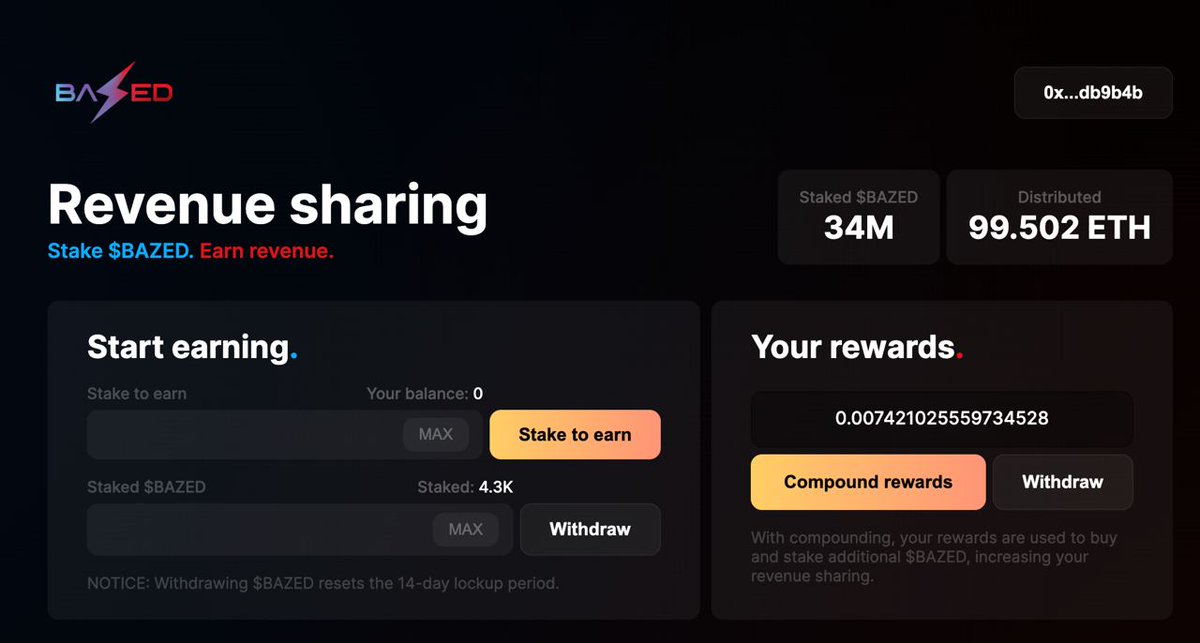 BazedArmy's tweet photo. ⚡��� RevShare Distribution

Exciting news! 🎉 We've just hit a major milestone with our first significant revshare, paying out a total of $51,500! And guess what? Next week's revshare is already at $53,000. That's over 100 ETH paid out so far - a monumental step in our journey, and we're just getting started.

⚡️ Switching to Weekly Distributions

Based on our amazing community's feedback, we're moving back to weekly distributions starting this Sunday, January 21st. This shift better matches our users' activities, enhancing the experience with our platform's future events and features.

⚡️ Introducing Our New Payout System

Beginning with the next payout, we're excited to launch our new payout system, which includes:
- Direct distribution of revshares on the platform.
- Lower gas fees and multiple chain withdrawal options for added flexibility.
- More platform activity, leading to stronger data gathering and user engagement strategies.

How to Get Your Staking Rewards (Starting January 21st):
1. Stake at https://t.co/aXkhS1a5AI
2. Register your wallet on the BAZED platform.
3. Look forward to weekly payouts every Sunday!

Keep an eye out for a detailed video guide coming soon.

Your support means everything to us!

Cheers,
— The Bazed Team 🚀