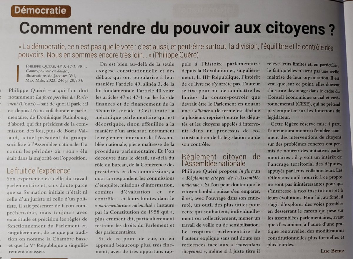 phquere's tweet photo. Merci à @lours_org pour cette recension de 49.3, 47-1, 40... Contre-pouvoir en danger. https://t.co/HDlg9qCI0B
