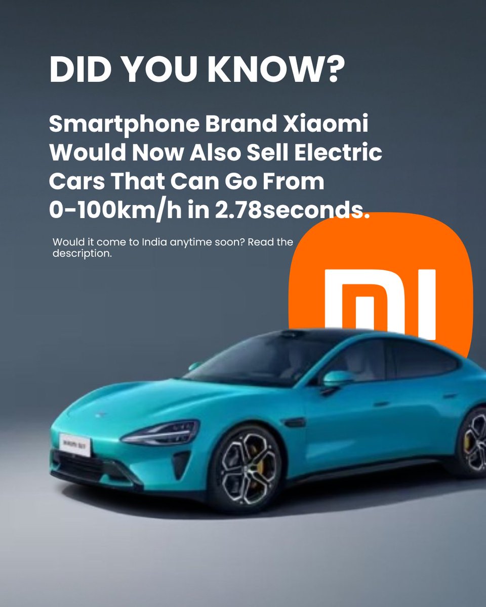 OttoServes's tweet photo. Do you think smartphone makers should make cars as well?
#Xiaomi #smartphone #car #xiaomicar #mi #EV #OTTO #ottoserves https://t.co/vclcVw3PRQ