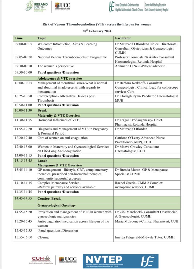 Maeve Crowley (@crowley_maeve) on Twitter photo Please join us for this upcoming webinar focusing on women and thrombosis <a href="/CUH_Cork/">Cork University Hospitals</a> <a href="/IrelandSouthWID/">Ireland South Women & Infants Directorate</a> <a href="/ThrombosisIrL/">Thrombosis Ireland</a> Please join us for this upcoming webinar focusing on women and thrombosis <a href="/CUH_Cork/">Cork University Hospitals</a> <a href="/IrelandSouthWID/">Ireland South Women & Infants Directorate</a> <a href="/ThrombosisIrL/">Thrombosis Ireland</a>