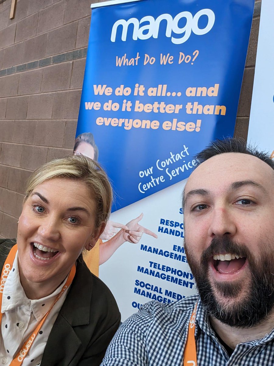 Catch our very own Sarah and Colin at Bangor SERC Careers Fair today between 11am-1pm! 😁

They'll have all the deets on life at Mango and how you can become a part of it. 

Look forward to chatting with you all! 🧡

@SERCSU #careersfair #contactcentre #talktomango