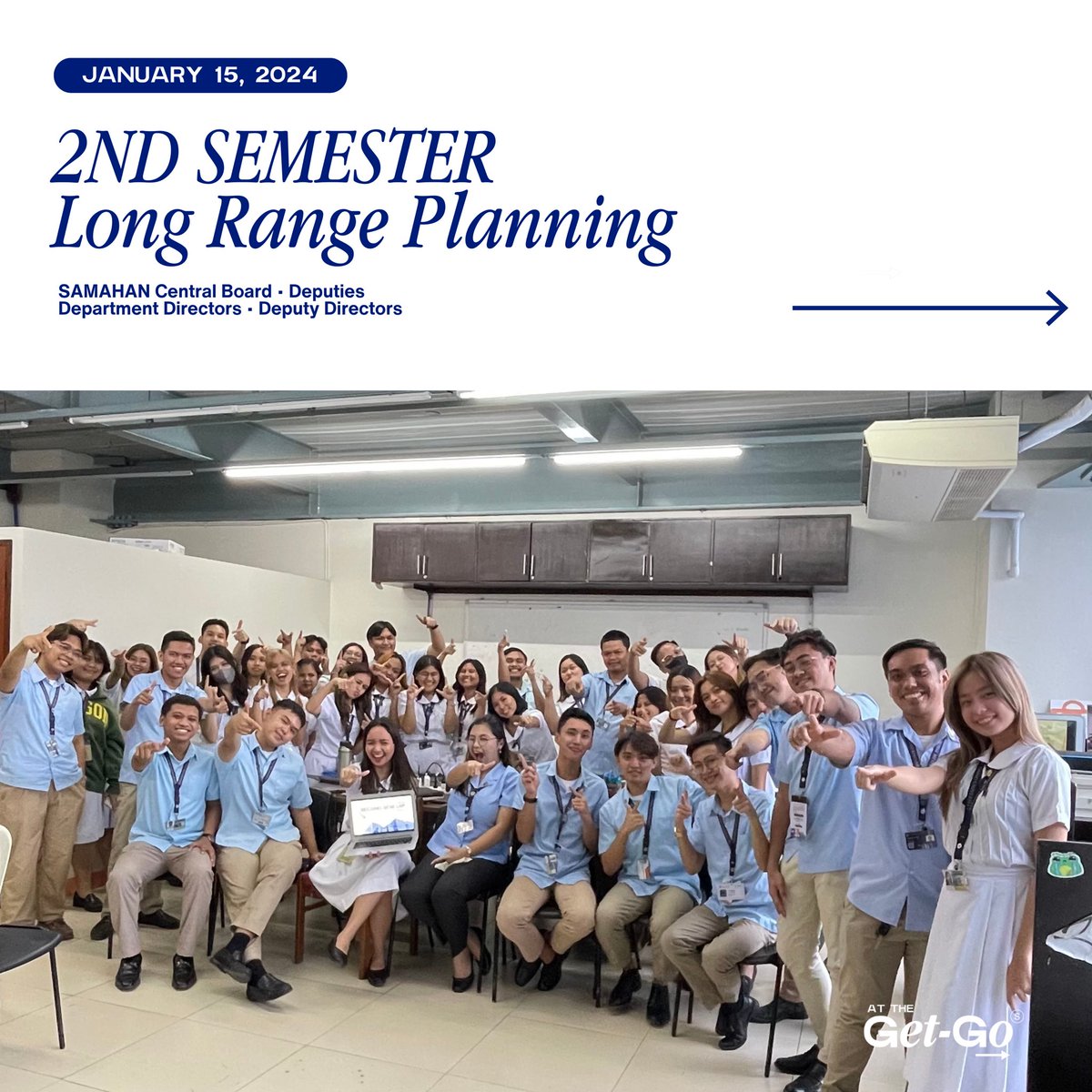 addusamahan's tweet photo. LOOK | The SAMAHAN Central Board, Deputies, and Department Directors convened in full force for their long-range planning for the second semester. ✍🏻
Ateneans, get ready as an exciting array of plans is about to unfold this semester! 🤩
#AtTheGetGo↗️ https://t.co/Eu8QnGb2s2