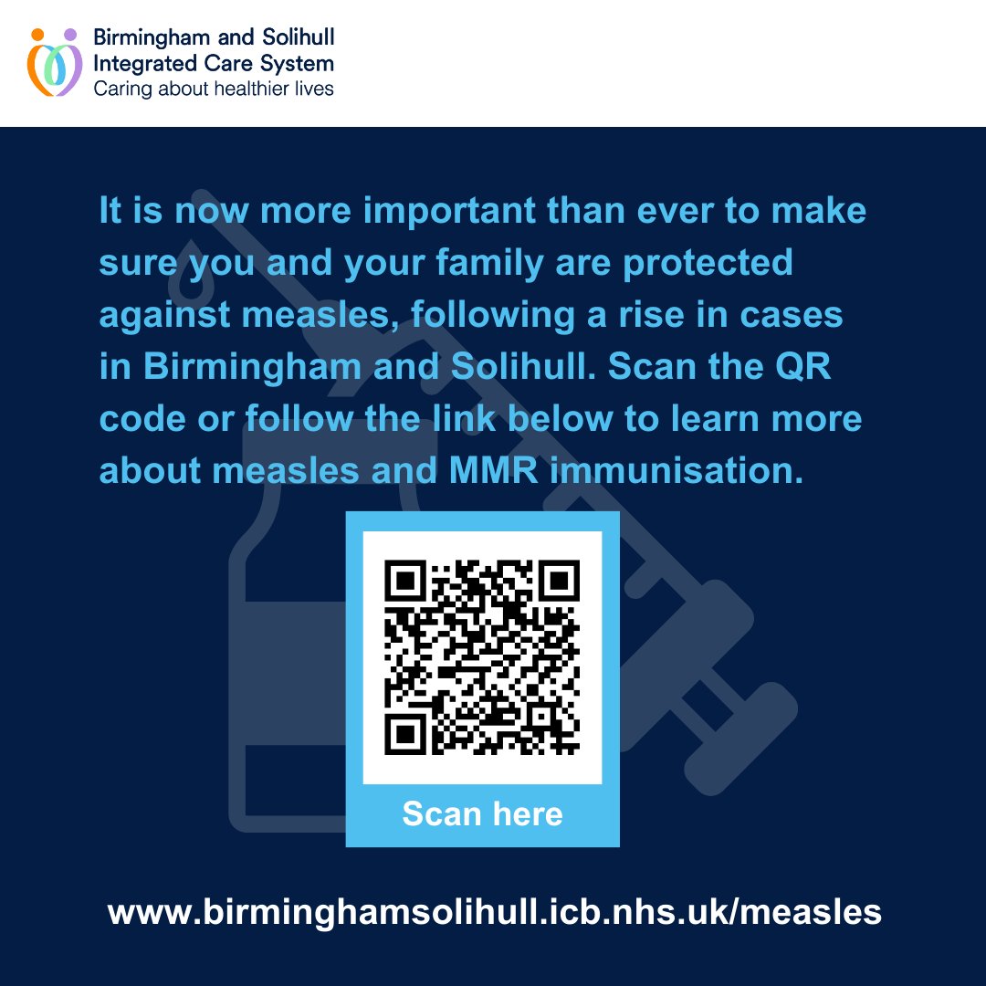Measles is a preventable disease and almost 100% of people who have had both doses of the MMR vaccine are immune for life. For protection against measles, contact your GP practice to get your MMR immunisations. Learn more: bit.ly/46QPPn1