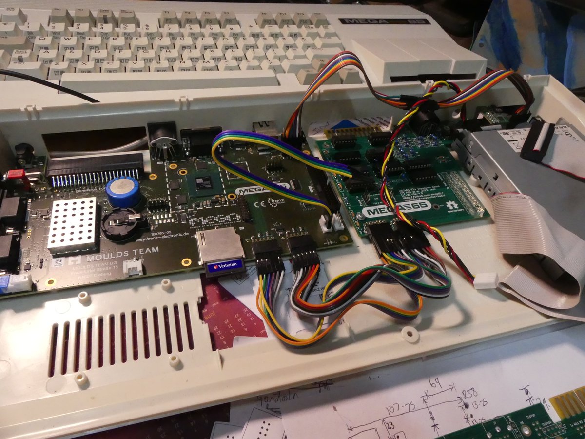Confirmed the user-port on the #MEGA65 expansion board works. Also designed some helper PCBs to avoid the need for cable salad. c65gs.blogspot.com/2024/01/workin…