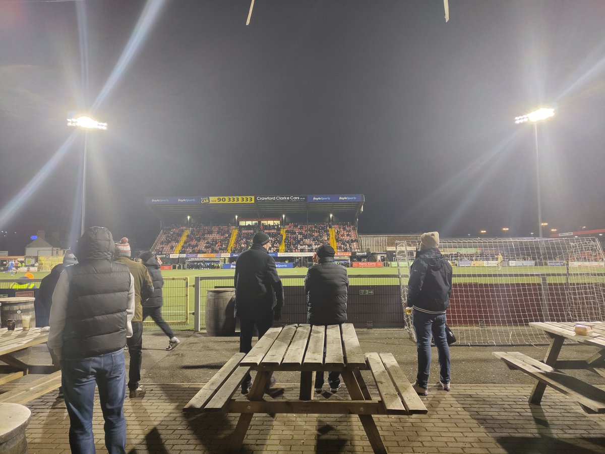 DreadHops's tweet photo. 12/01/24 Seaview, Belfast, N Ireland
@CrusadersFC 0 v 2
@larnefc
@OfficialNIFL Premiership
Entry: £13 Att. 2,747 A lovely evening under the lights in North Belfast. A great compact ground with an alarmingly steep elevated stand. #groundhopping #nonleaguecrowds #footballgrounds https://t.co/e46A0GPyoV