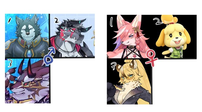 1月の支援絵アンケートです
January patreon contents chara votes 