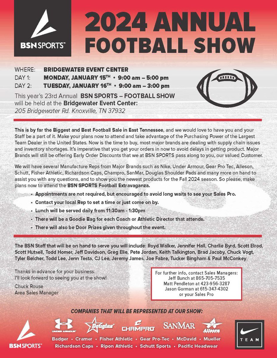 BSNSports_TN's tweet photo. UPDATE: DUE TO WEATHER WE ARE CANCELING DAY 1 (Monday 1/15) OF OUR FOOTBALL SHOW. 

We will reevaluate tomorrow morning (Tuesday 1/16) and shoot for a 10am start time. We will update in the morning either way. https://t.co/4O2XIizg6H