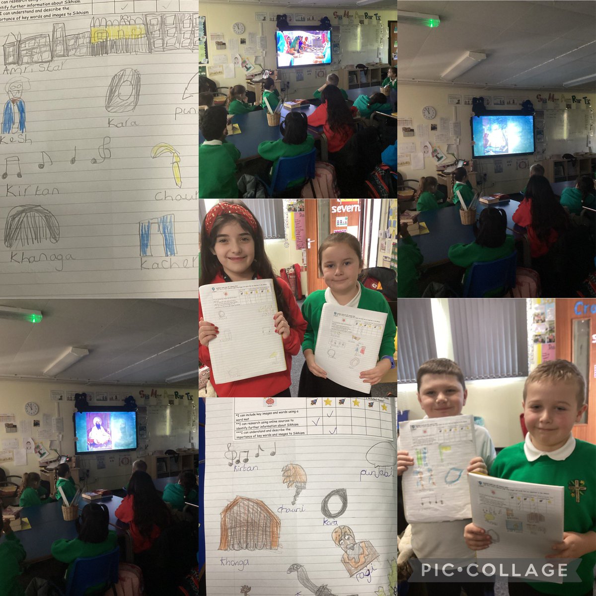 StDavidsCiWPrm's tweet photo. Dosbarth Severn (Y4) have been learning all about Sikhism! We researched and collaborated together to identify the important symbols and key words of our new religion π₯°#stdavidsciwSevern #stdavidsciwRVE #stdavidsciwEthicallyinformed #WorldReligionWeek https://t.co/5iU1TeZ59E