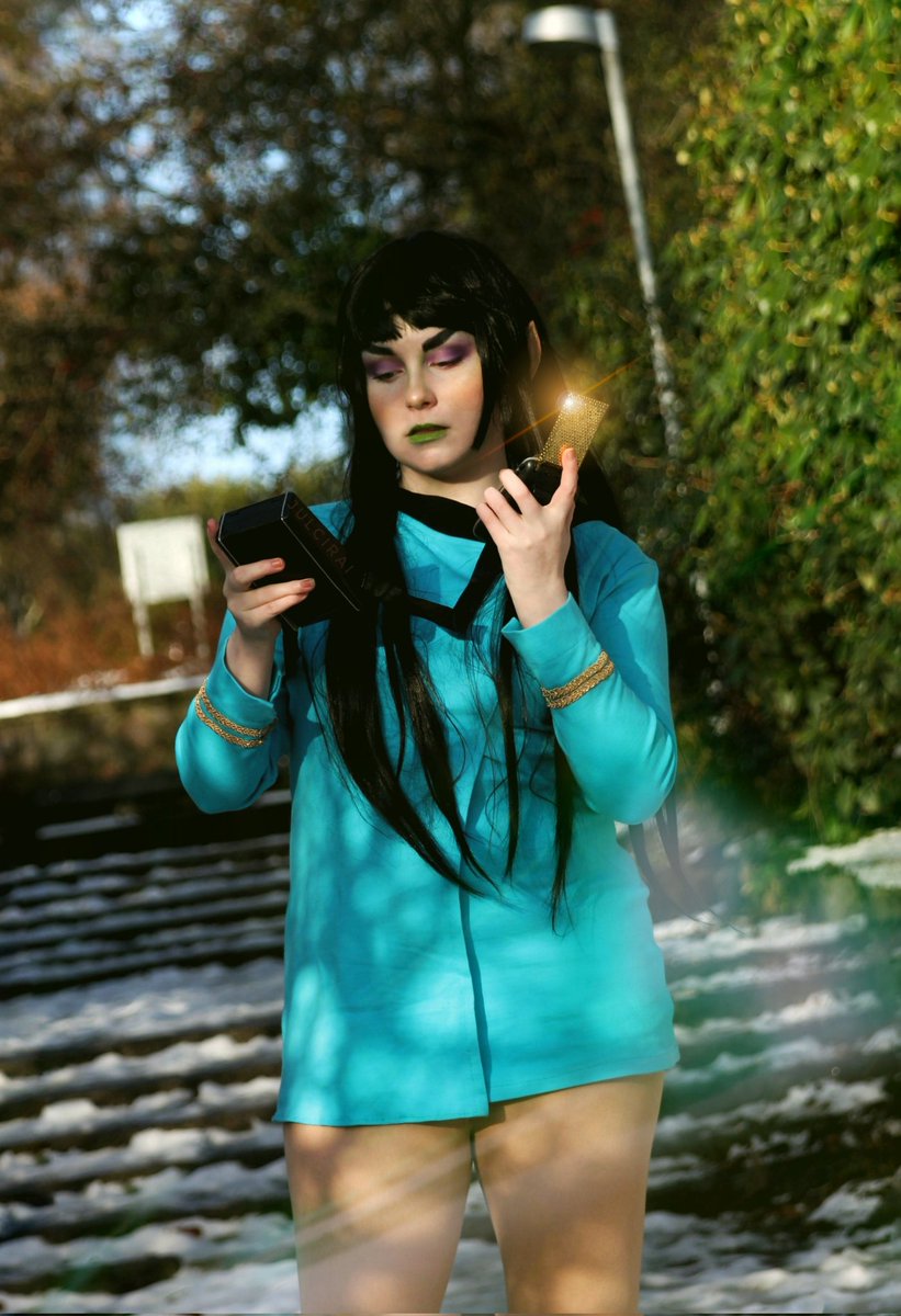 So finally got back in spock. 

Picture: by my bf 
Editing: by me 
Character: #spock ( #genderbend) 
Source: #startrektos #startrek 
#spockcosplay #genderbendcosplay #danishcosplay