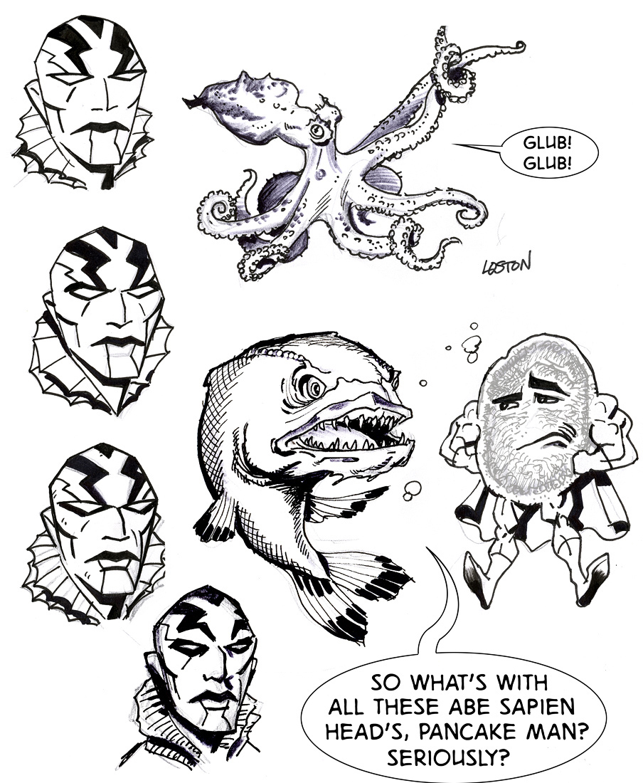 Loston_Wallace's tweet photo. #AbeSapien #PancakeMan #Hellboy #BPRD
Abe Sapien sketches...and my hero, Pancake Man https://t.co/LykKQDxuyK