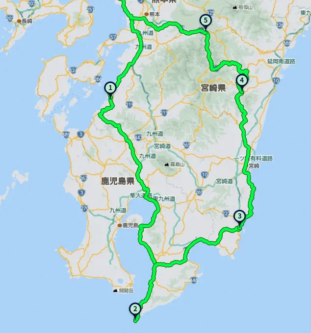 仮に根占のビジホか旅館を押さえる事が出来るとしたらこんな感じか? 750Kmだから2泊3日で丁度良いくらいか。 宮崎からは昨年行けなかった酷道チャレンジしてみたい。KSRなら酷道上等!だしね。
