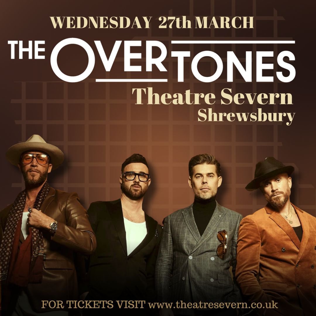 the_overtones's tweet photo. 🤎 Ready for another one! 
Catch us in Shrewsbury on 27th March for a night of all the feel-good classics and more. #GoodTimes https://t.co/zE4aTTt9nD