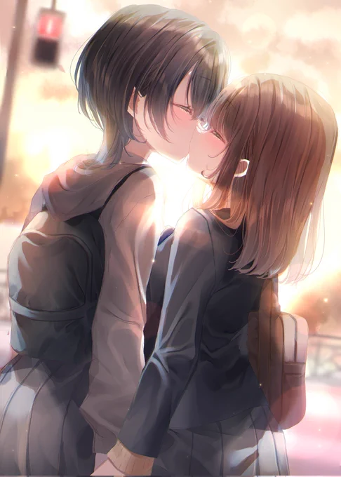 信号が変わるまでは #創作百合