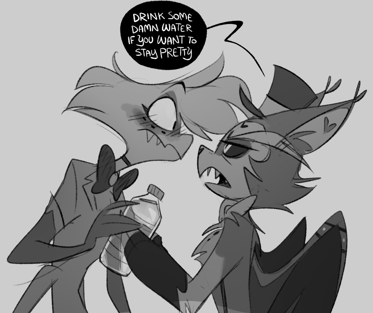 SatorRotas's tweet photo. Don't forget to hydrate

#HazbinHotel #huskerdust https://t.co/8SHtysay1X