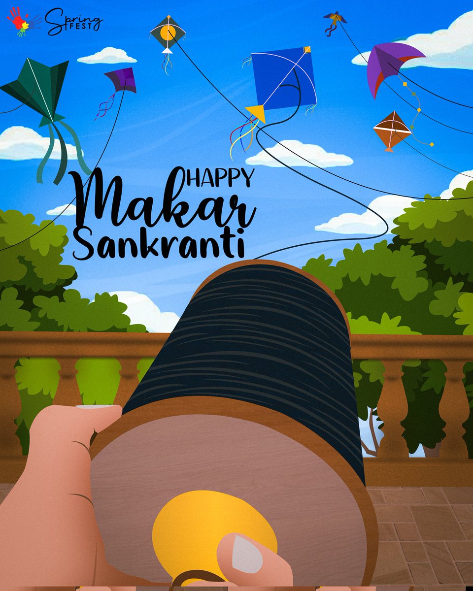 Soaring to new heights of success this Makar Sankranti! Wishing you joy, prosperity, and abundant harvest. Get your kites high, don't forget to visit the auspicious Ganga Ghat. Spring Fest wishes a very happy Makar Sankranti!! #makarsankrant #celebration #kite #sf #Springfest