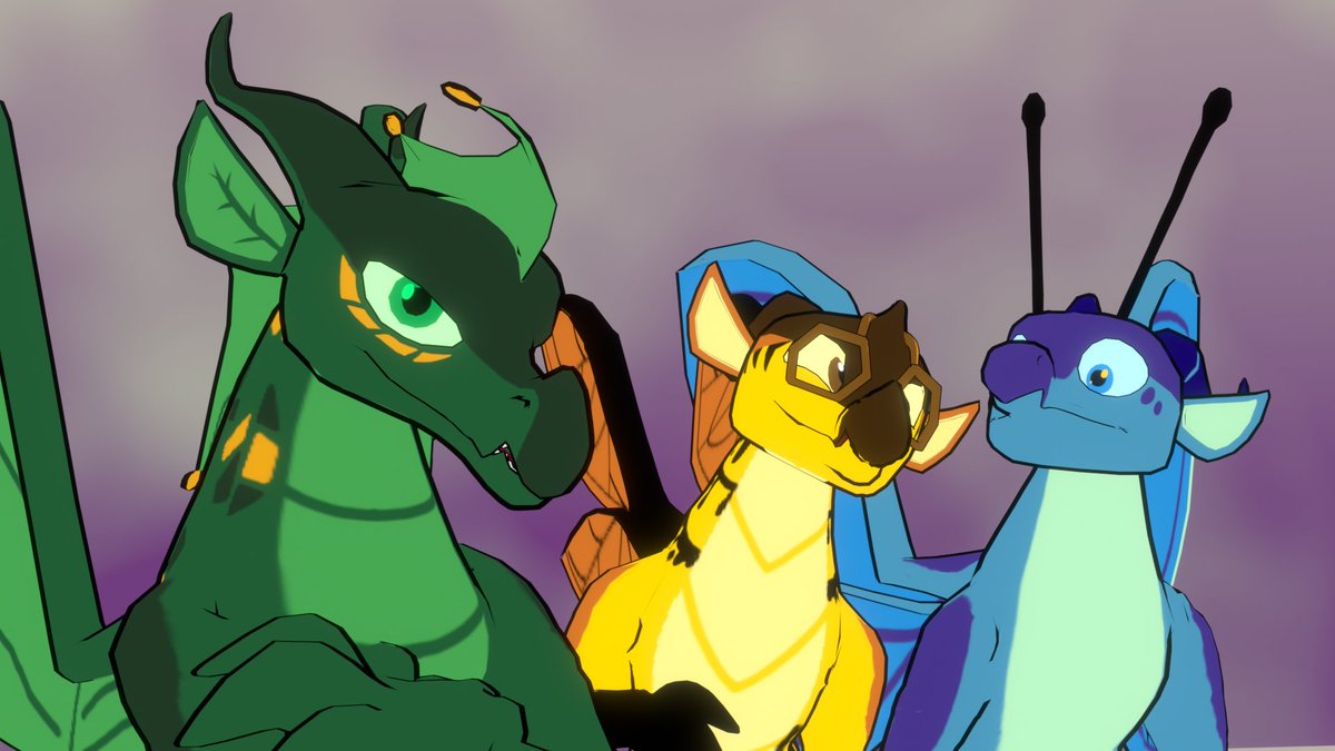 Umbra_Cover's tweet photo. Render of the three for a better look ^^
Left to right: Sundew, Cricket, and Blue
Wings of Fire belongs to Tui T. Sutherland
#WingsofFire #WoF #leafwings #hivewings #silkwings #dragon #dragons #3dart #3dmodeling #blender #fanart #pantala https://t.co/06EThKGTwk