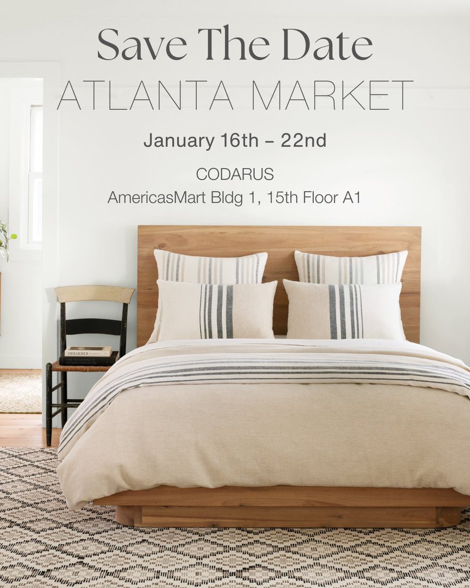 It’s that time of year again! ⏰ See you at <a href="/AmericasMartATL/">AmericasMart Atlanta | ANDMORE®</a>. To schedule your market appointment email Tyler at tlynch@codarus.com. // #atlmkt