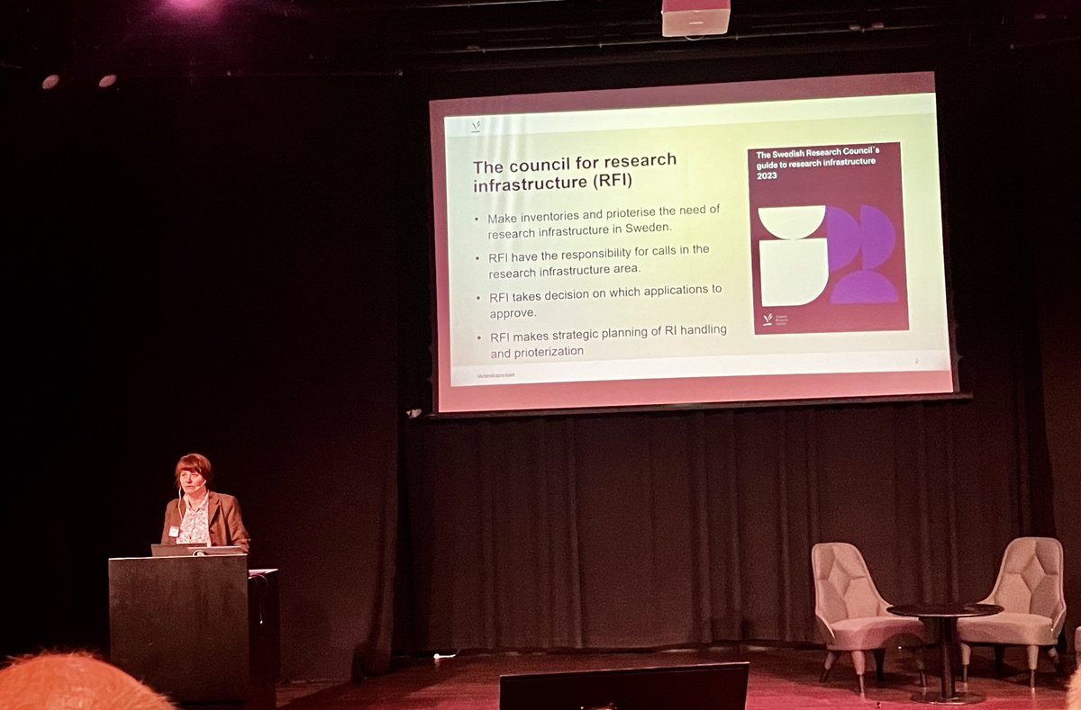 Welcome to day 1 of the #MAXIV35UserMeeting! VR Secretary General Lisbeth Olsson @Vetenskapsradet  speaking about the current state of Swedish large-scale research infrastructure. #researchinfrastructure #physics #sweden #sverige #xray