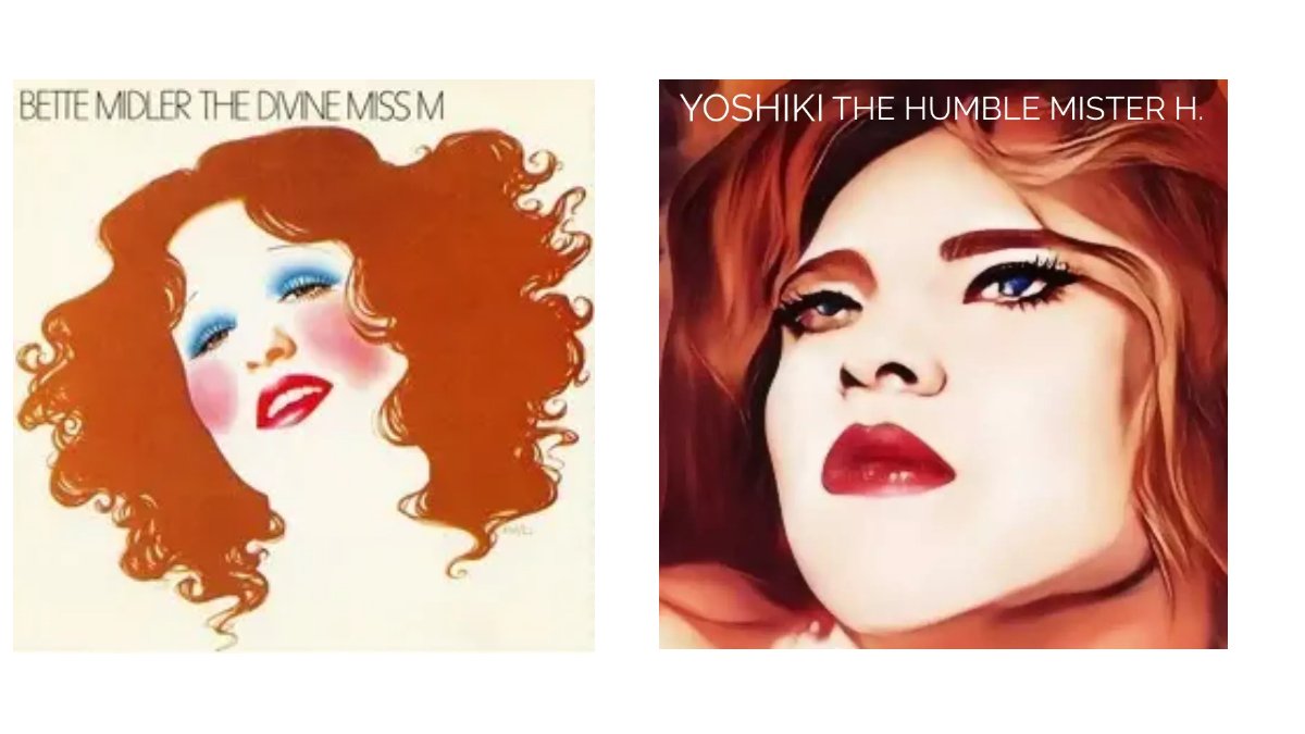 Rocklady19731's tweet photo. Inspired by Better Midler's The Divine Miss M album, I present to you: Yoshiki The Humble Mister H.
#albumcovers #fakealbumcover #AlbumCover #YOSHIKI #BetteMidler #inspiredby #fanart https://t.co/W9eafP3eq4